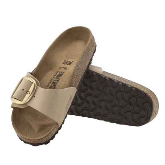 Birkenstock Madrid Big Buckle Sandals – Sandcastle Nubuck Leather (Narrow Fit) - Picture 2 of 6